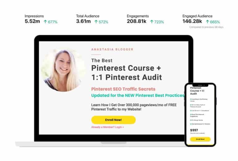Anastasia Blogger Pinterest Course